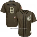 Camiseta Beisbol Hombre Cleveland Indians 8 Lonnie Chisenhall Verde Salute To Service Camiseta Beisbol Hombre Cleveland Indians 8 Lonnie Chisenhall Verde Salute To Service