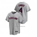 Camiseta Beisbol Hombre Cleveland Indians Bradley Zimmer Road Replica Gris Camiseta Beisbol Hombre Cleveland Indians Bradley Zimmer Road Replica Gris