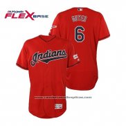 Camiseta Beisbol Hombre Cleveland Indians Brandon Guyer 2019 All Star Patch Flex Base Rojo