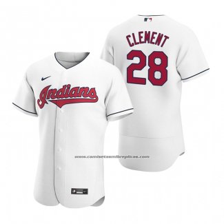 Camiseta Beisbol Hombre Cleveland Indians Ernie Clement Autentico Primera Blanco