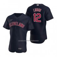 Camiseta Beisbol Hombre Cleveland Indians Francisco Lindor Alterno Autentico 2020 Azul