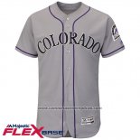 Camiseta Beisbol Hombre Colorado Rockies Blank Gris Flex Base Autentico Collection