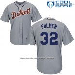 Camiseta Beisbol Hombre Detroit Tigers 32 Michael Fulmer Gris Cool Base