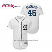 Camiseta Beisbol Hombre Detroit Tigers Jeimer Candelario Flex Base Blanco
