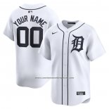 Camiseta Beisbol Hombre Detroit Tigers Primera Limited Personalizada Blanco