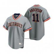 Camiseta Beisbol Hombre Detroit Tigers Sparky Anderson Cooperstown Collection Road Gris