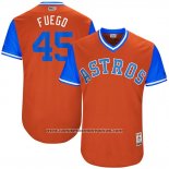 Camiseta Beisbol Hombre Houston Astros 2017 Little League World Series Michael Feliz Naranja