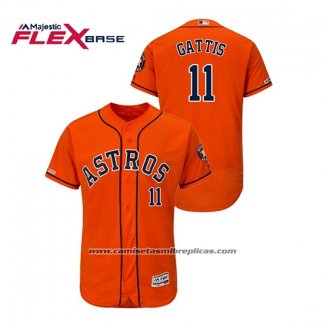 Camiseta Beisbol Hombre Houston Astros Evan Gattis Flex Base Naranja