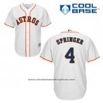 Camiseta Beisbol Hombre Houston Astros George Springer 4 Blanco Primera Cool Base Camiseta Beisbol Hombre Houston Astros George Springer 4 Blanco Primera Cool Base