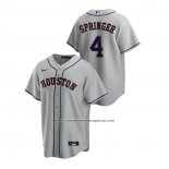 Camiseta Beisbol Hombre Houston Astros George Springer Replica Road Gris