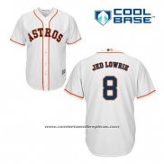 Camiseta Beisbol Hombre Houston Astros Jed Lowrie 8 Blanco Primera Cool Base
