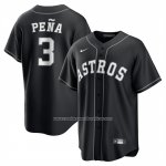 Camiseta Beisbol Hombre Houston Astros Jeremy Pena Lights Out Replica Negro
