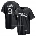 Camiseta Beisbol Hombre Houston Astros Jeremy Pena Lights Out Replica Negro