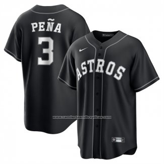 Camiseta Beisbol Hombre Houston Astros Jeremy Pena Lights Out Replica Negro