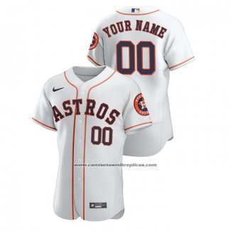 Camiseta Beisbol Hombre Houston Astros Personalizada Authentic Blanco