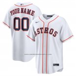 Camiseta Beisbol Hombre Houston Astros Primera Replica Personalizada Blanco1