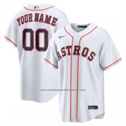 Camiseta Beisbol Hombre Houston Astros Primera Replica Personalizada Blanco1