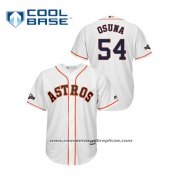 Camiseta Beisbol Hombre Houston Astros Roberto Osuna 2019 Postemporada Cool Base Blanco