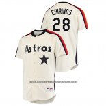 Camiseta Beisbol Hombre Houston Astros Robinson Chirinos Oilers Vs. Houston Astros Cooperstown Collection Crema