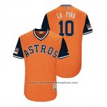 Camiseta Beisbol Hombre Houston Astros Yuli Gurriel 2018 LLWS Players Weekend La Pina Orange