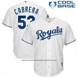 Camiseta Beisbol Hombre Kansas City Royals 53 Melky Cabrera Blanco Cool Base