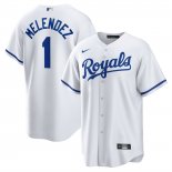Camiseta Beisbol Hombre Kansas City Royals MJ Melendez Primera Replica Blanco