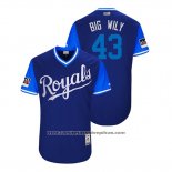 Camiseta Beisbol Hombre Kansas City Royals Wily Peralta 2018 LLWS Players Weekend Big Wily Azul