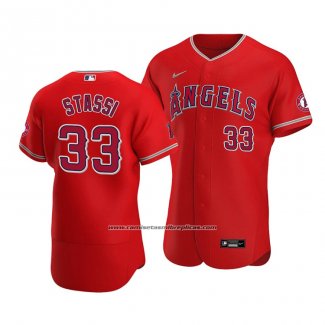 Camiseta Beisbol Hombre Los Angeles Angels Max Stassi Autentico Alterno Rojo