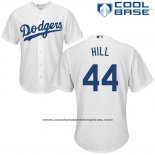 Camiseta Beisbol Hombre Los Angeles Dodgers 44 Rich Hill Blanco Cool Base