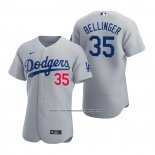 Camiseta Beisbol Hombre Los Angeles Dodgers Cody Bellinger Autentico 2020 Alterno Gris