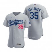 Camiseta Beisbol Hombre Los Angeles Dodgers Cody Bellinger Autentico 2020 Alterno Gris