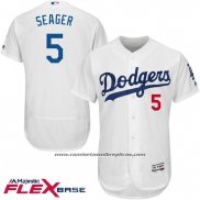 Camiseta Beisbol Hombre Los Angeles Dodgers Corey Seager Blanco Flex Base Autentico Collection