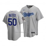 Camiseta Beisbol Hombre Los Angeles Dodgers Mookie Betts 2020 Replica Alterno Gris