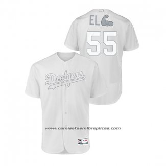 Camiseta Beisbol Hombre Los Angeles Dodgers Russell Martin 2019 Players Weekend Autentico Blanco