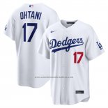 Camiseta Beisbol Hombre Los Angeles Dodgers Shohei Ohtani Primera Stadium Blanco