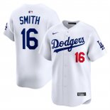 Camiseta Beisbol Hombre Los Angeles Dodgers Will Smith Alterno Limited Blanco