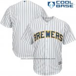 Camiseta Beisbol Hombre Milwaukee Brewers Blanco Cool Base Big Tall