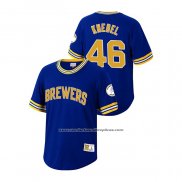 Camiseta Beisbol Hombre Milwaukee Brewers Corey Knebel Cooperstown Collection Azul