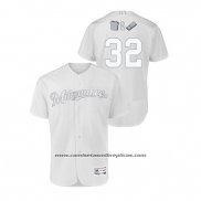 Camiseta Beisbol Hombre Milwaukee Brewers Jeremy Jeffress 2019 Players Weekend Autentico Blanco