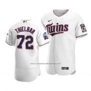 Camiseta Beisbol Hombre Minnesota Twins Caleb Thielbar Autentico Primera Blanco
