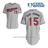 Camiseta Beisbol Hombre Minnesota Twins Glen Perkins 15 Gris Cool Base