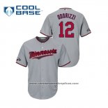 Camiseta Beisbol Hombre Minnesota Twins Jake Odorizzi 2019 Postemporada Cool Base Gris