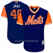 Camiseta Beisbol Hombre New York Mets 2017 Little League World Series Jacob Degrom Azul