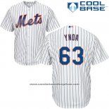 Camiseta Beisbol Hombre New York Mets 63 Gabriel Ynoa Blanco Cool Base