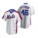 Camiseta Beisbol Hombre New York Mets David Peterson Cooperstown Collection Primera Blanco