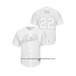 Camiseta Beisbol Hombre New York Mets Dominic Smith 2019 Players Weekend Replica Blanco