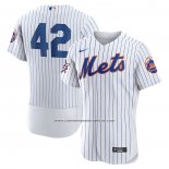 Camiseta Beisbol Hombre New York Mets Jackie Robinson Autentico Blanco
