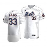 Camiseta Beisbol Hombre New York Mets James Mccann Autentico Primera Blanco