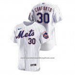 Camiseta Beisbol Hombre New York Mets Michael Conforto Autentico Blanco