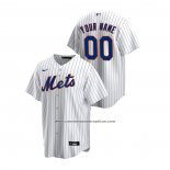 Camiseta Beisbol Hombre New York Mets Personalizada Replica Primera Blanco